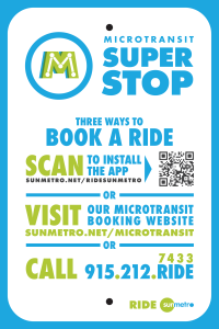 Microtransit Super Stop sign
